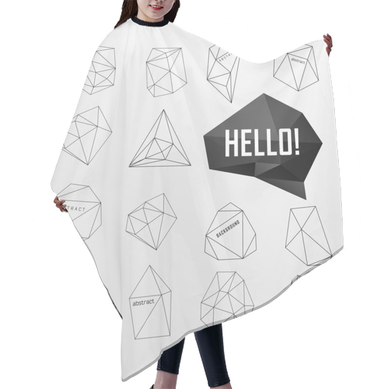 Personality  Abstract Modern Background With Polygons Design Hair Cutting Cape