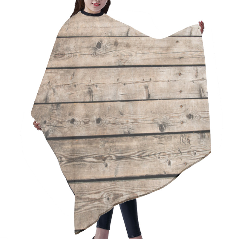 Personality  Wooden Background Of Boat Desks Hair Cutting Cape