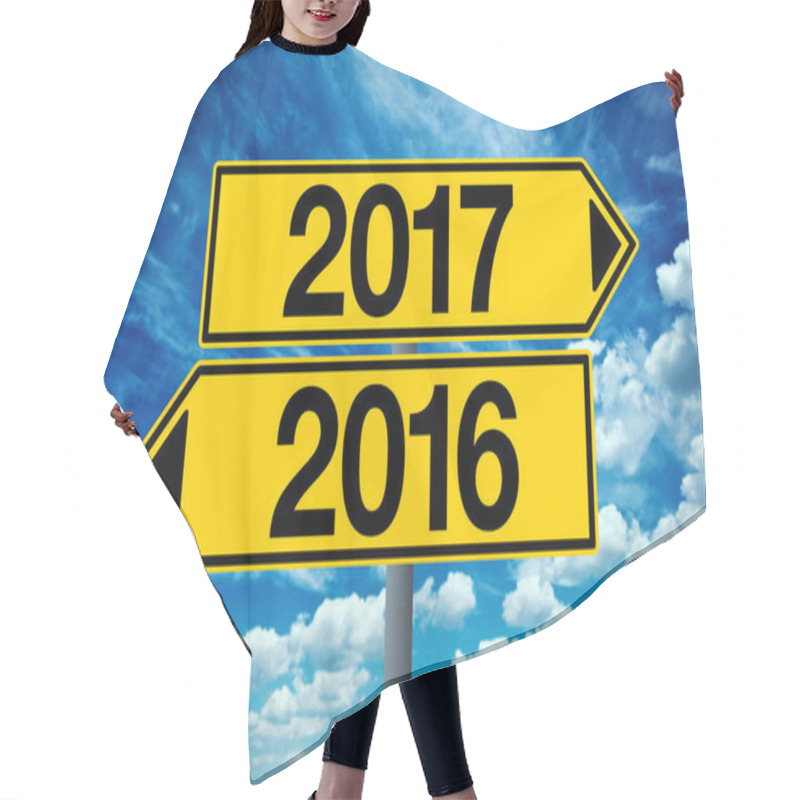 Personality  2016 And 2017 Crossroad Sign Hair Cutting Cape