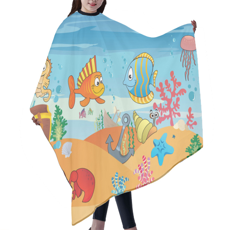 Personality  Sea Life Hair Cutting Cape