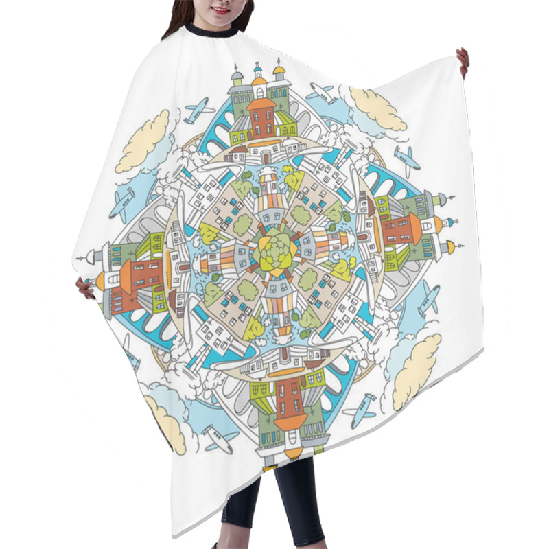 Personality  City Mandala 01 A Hair Cutting Cape