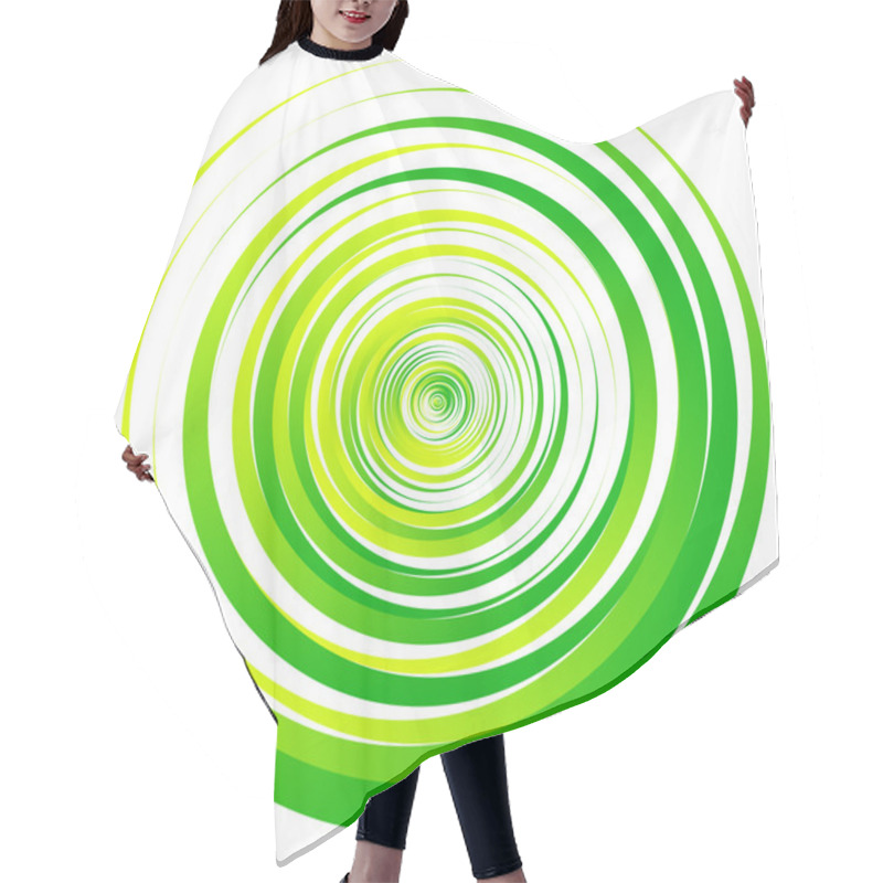 Personality  Concentric Circles Abstract Element Hair Cutting Cape