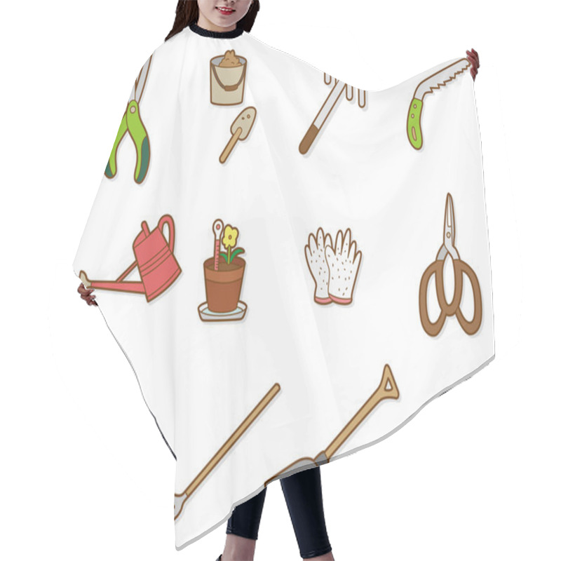 Personality  Cartoon Icon Hair Cutting Cape