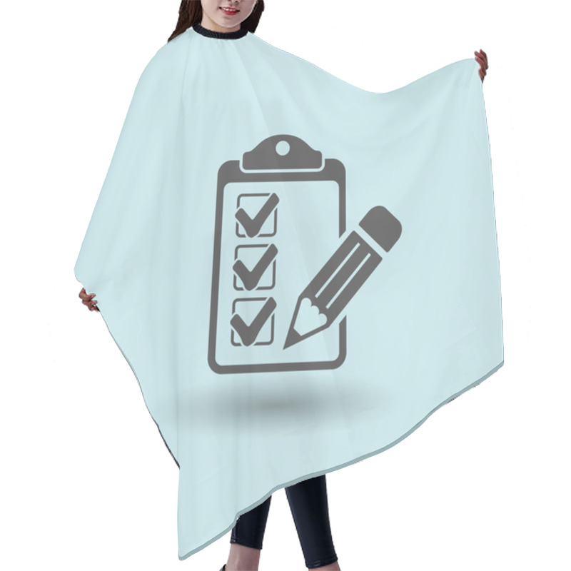 Personality  Pictograph Of Checklist  Icon Hair Cutting Cape