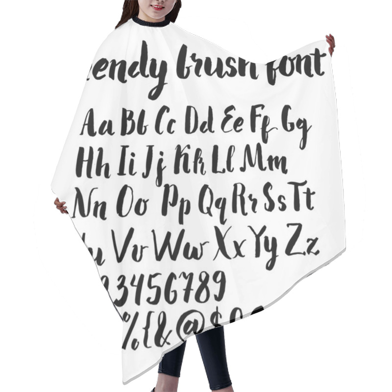 Personality  Brush Written Alphabet Hair Cutting Cape