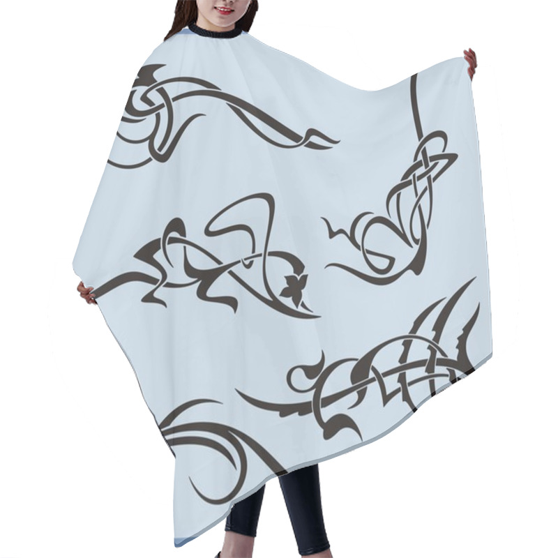 Personality  Exquisite Scroll Ornamental Designs Hair Cutting Cape