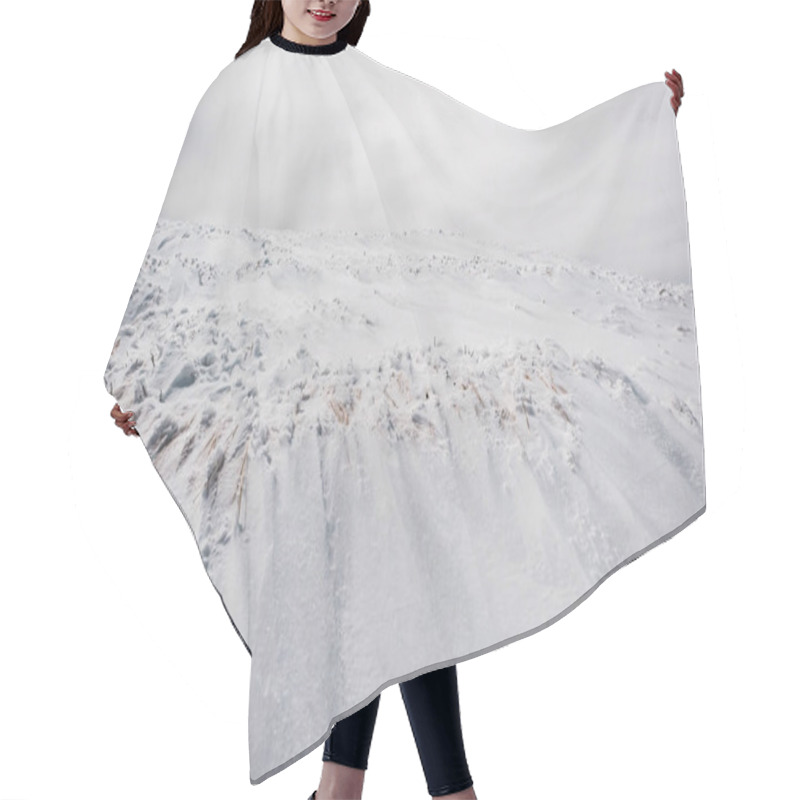 Personality  Scenic View Of Mountain Covered With White Snow  Hair Cutting Cape