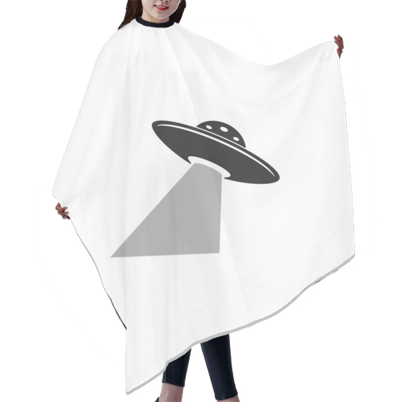 Personality  UFO Vector Logo Template Illustration  Hair Cutting Cape