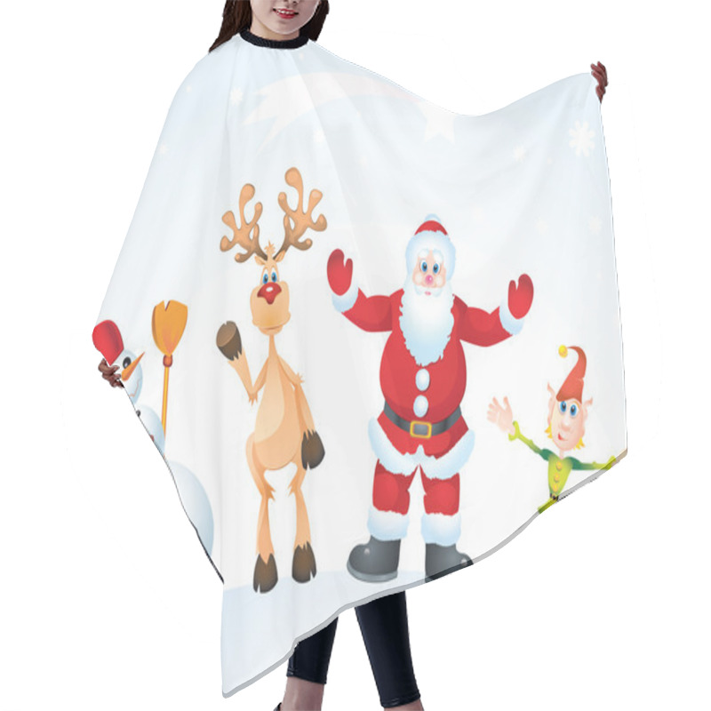 Personality  Santa Clause Hair Cutting Cape