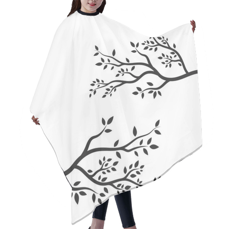 Personality  Tree Branch Vector Ilustration Design Template Hair Cutting Cape