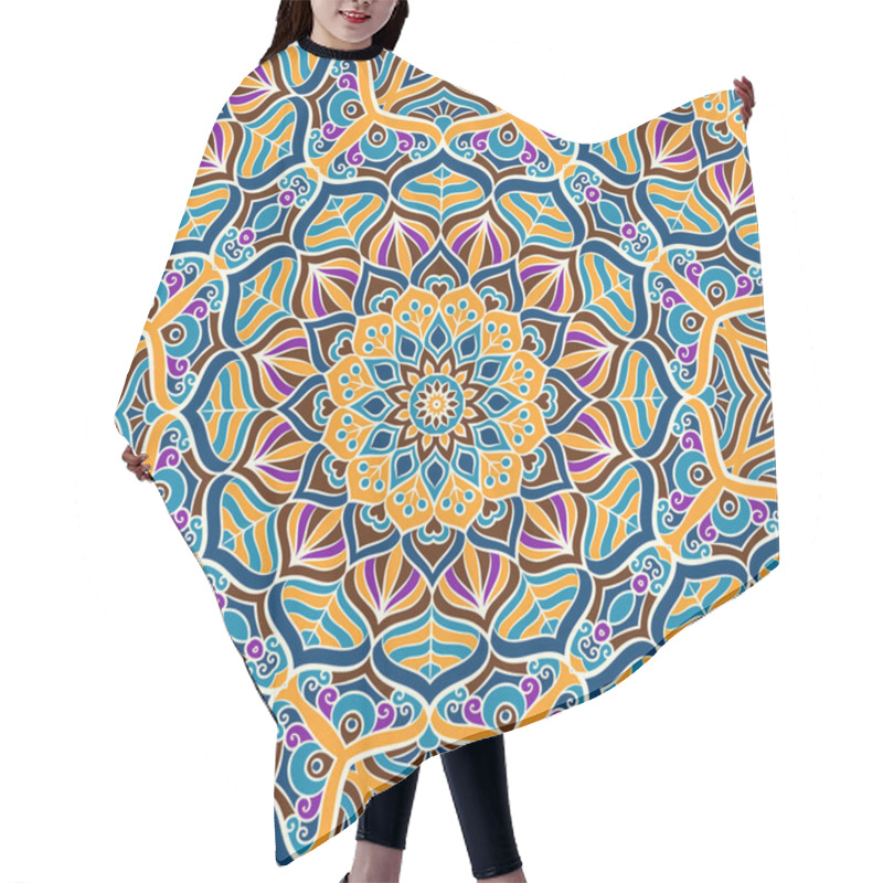 Personality  Ethnic Floral Seamless Pattern Hair Cutting Cape