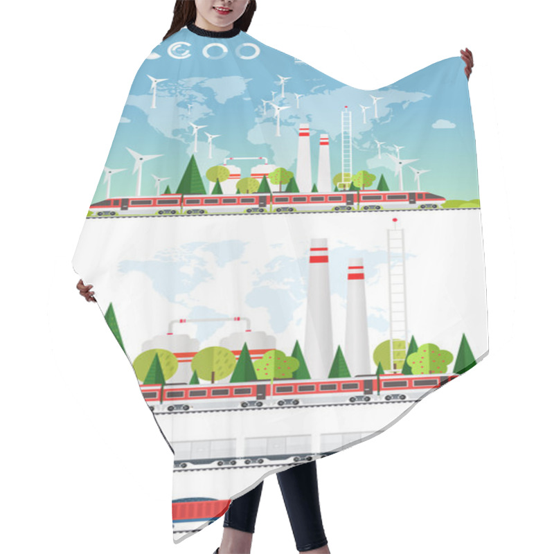 Personality  Train Station And More Transport Hair Cutting Cape