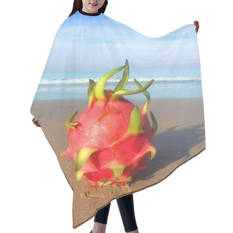 Personality  Photo Dragon Fruit On The Background Of The Sea On The Beach In Thailand Hair Cutting Cape