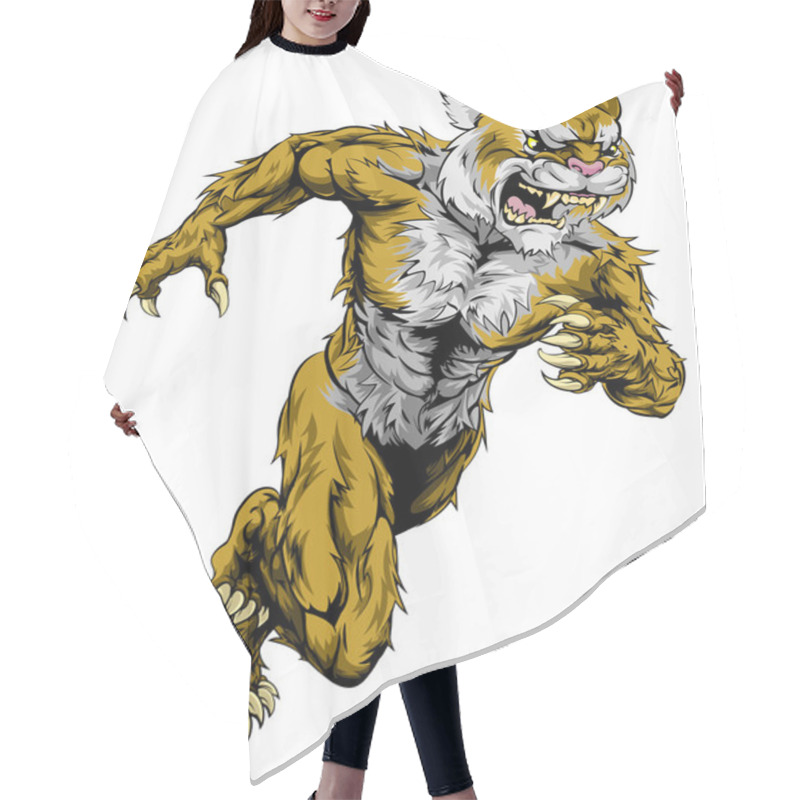 Personality  Wildcat Sports Mascot Running Hair Cutting Cape