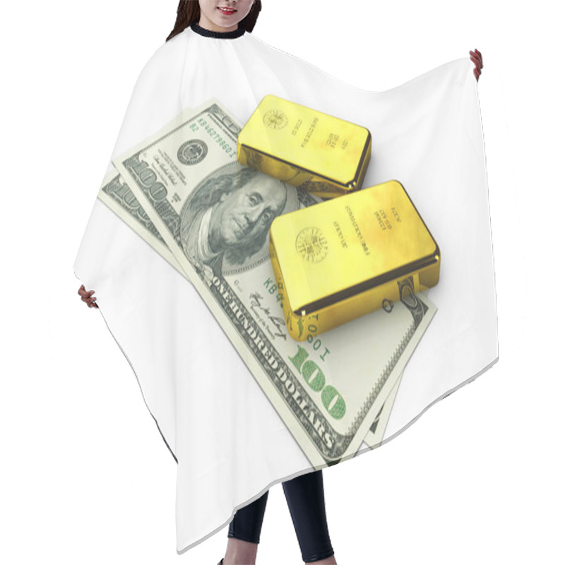 Personality  Stock Illustration Of Money Gold, On White Background Hair Cutting Cape