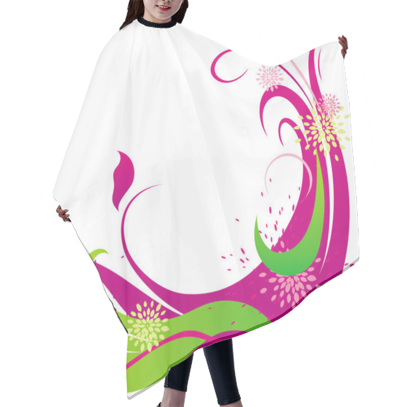 Personality  Abstract Floral Background Hair Cutting Cape