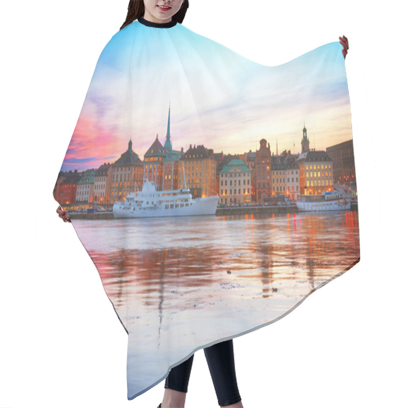 Personality  Skyline Of Stockholm, Sweden Hair Cutting Cape