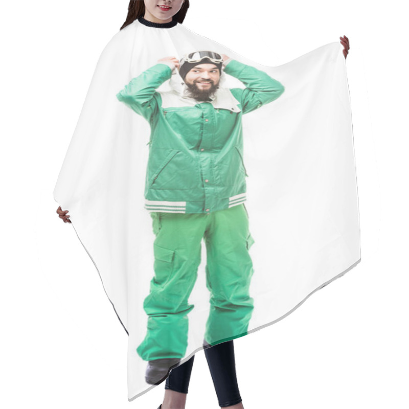 Personality  Man In Snowboarding Costume Hair Cutting Cape