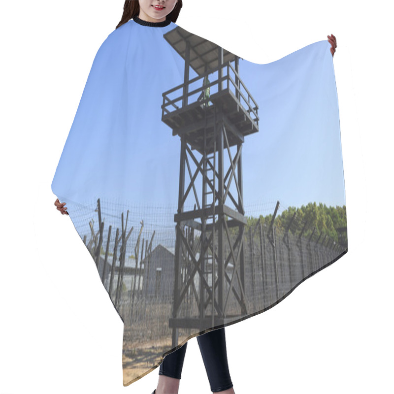 Personality  Prison Guard Tower Hair Cutting Cape