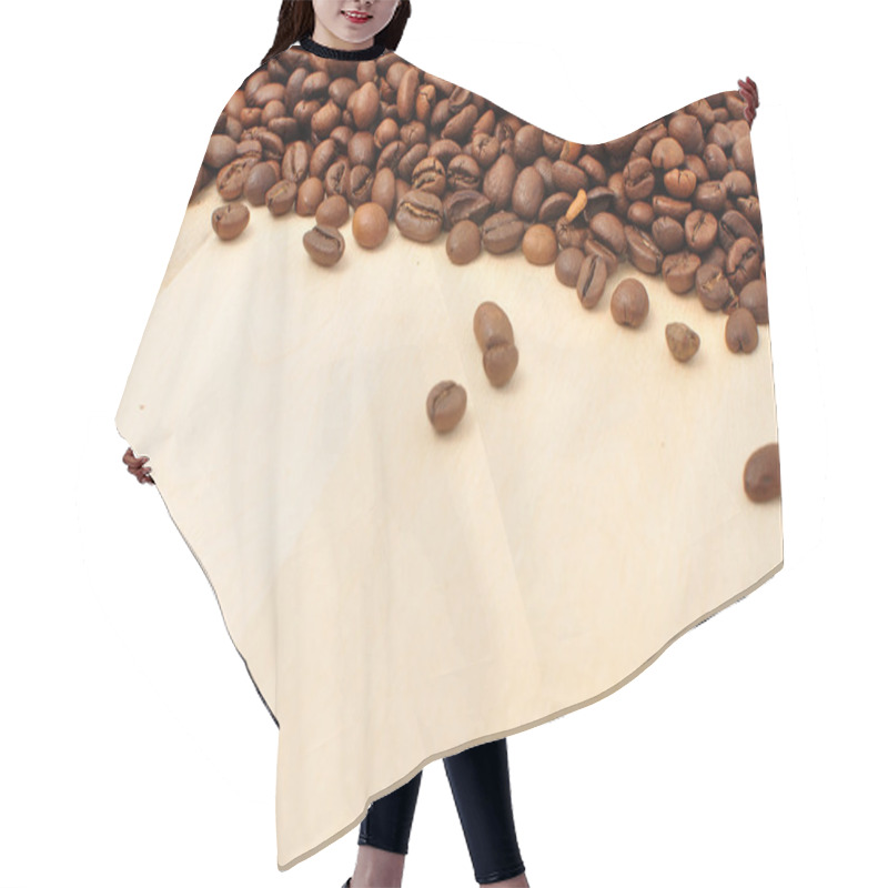 Personality  Coffee On Grunge Wooden Background Hair Cutting Cape