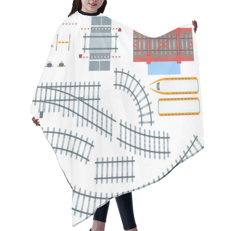 Personality  Flat Railway Elements Set Hair Cutting Cape