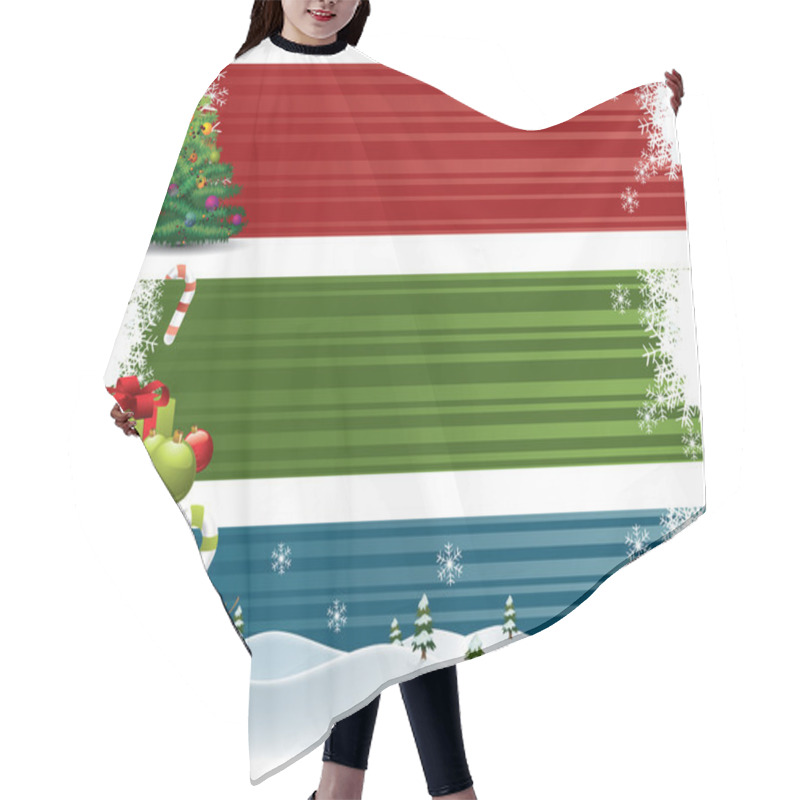 Personality  Christmas Banners Hair Cutting Cape