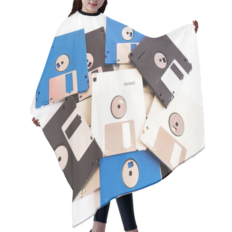 Personality  Floppy Disck Hair Cutting Cape