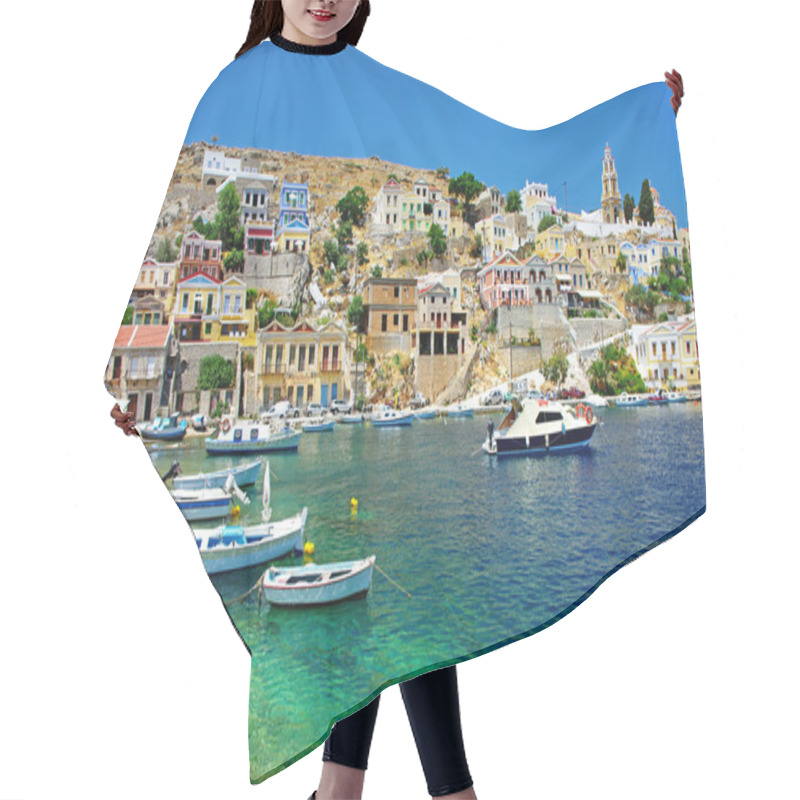 Personality  Amazing Greece - Pictorial Island Symi Hair Cutting Cape