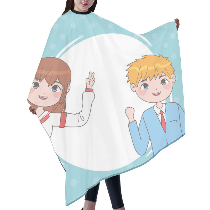 Personality  Boy Girl Manga Hair Cutting Cape