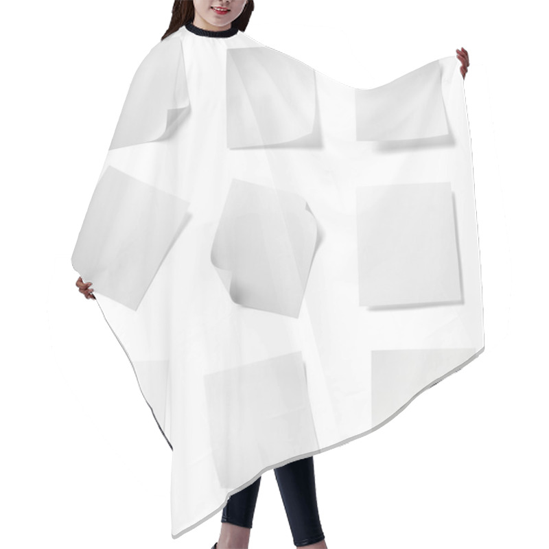 Personality  White Note Paper Message Label Business Hair Cutting Cape