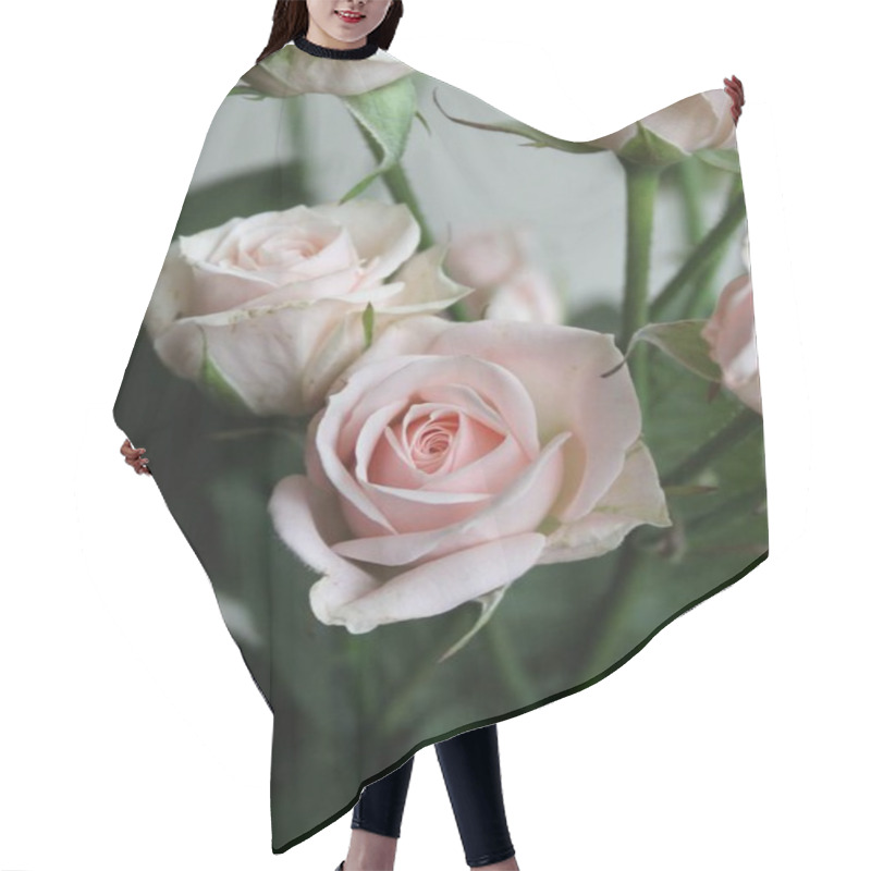 Personality  Close Up Of Rose Flowers Bouquet Indoor  Hair Cutting Cape