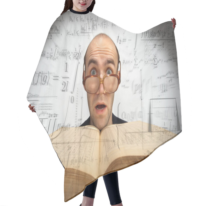 Personality  Surprised Scientific Mathematician Hair Cutting Cape