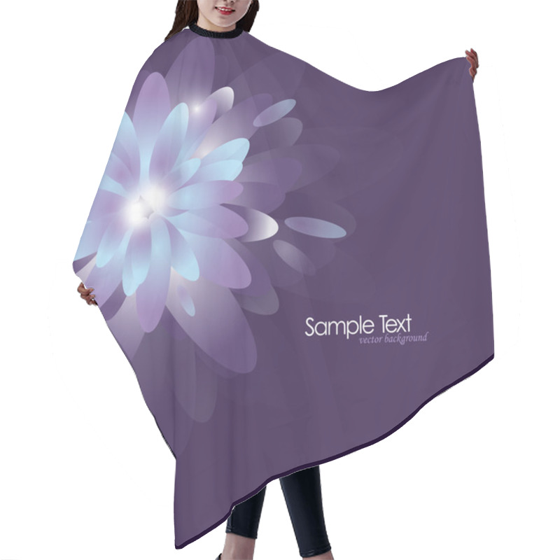 Personality  Big Flower. Abstract Vector Illustration. Hair Cutting Cape