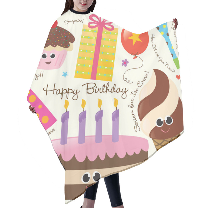 Personality  Birthday Party Set Hair Cutting Cape