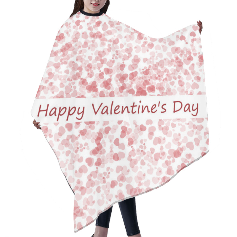 Personality  Valentine's Day Background With Hearts Hair Cutting Cape