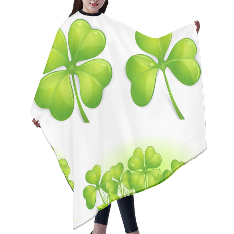 Personality  Clover Pattern Hair Cutting Cape