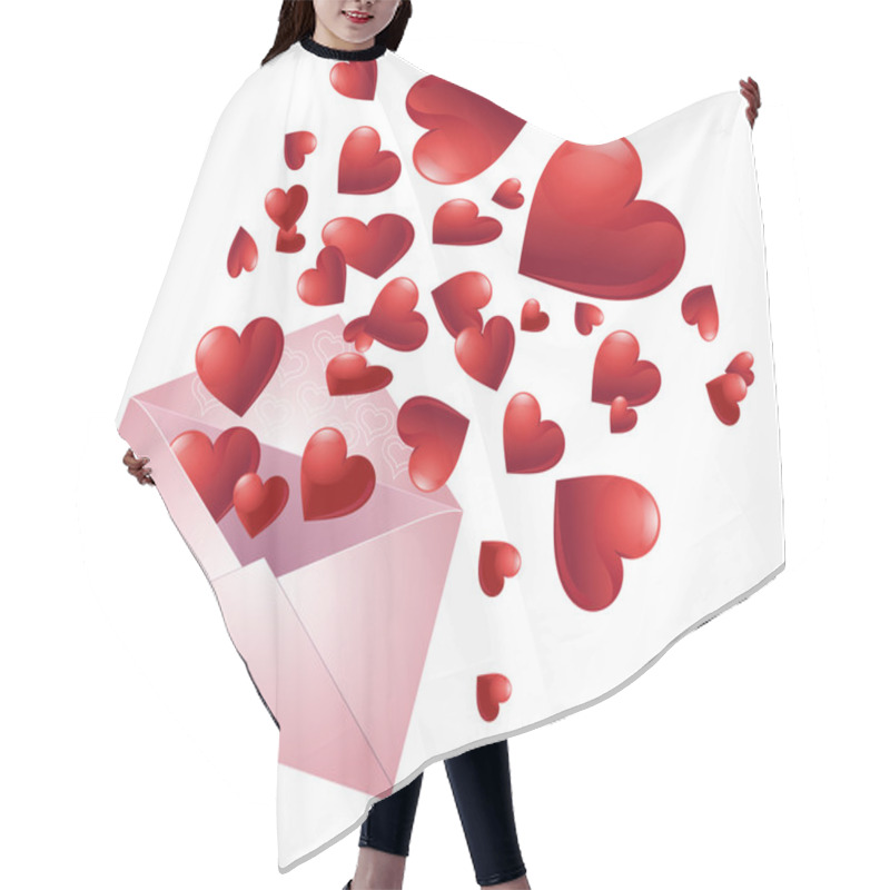 Personality  Bursting Hearts Hair Cutting Cape