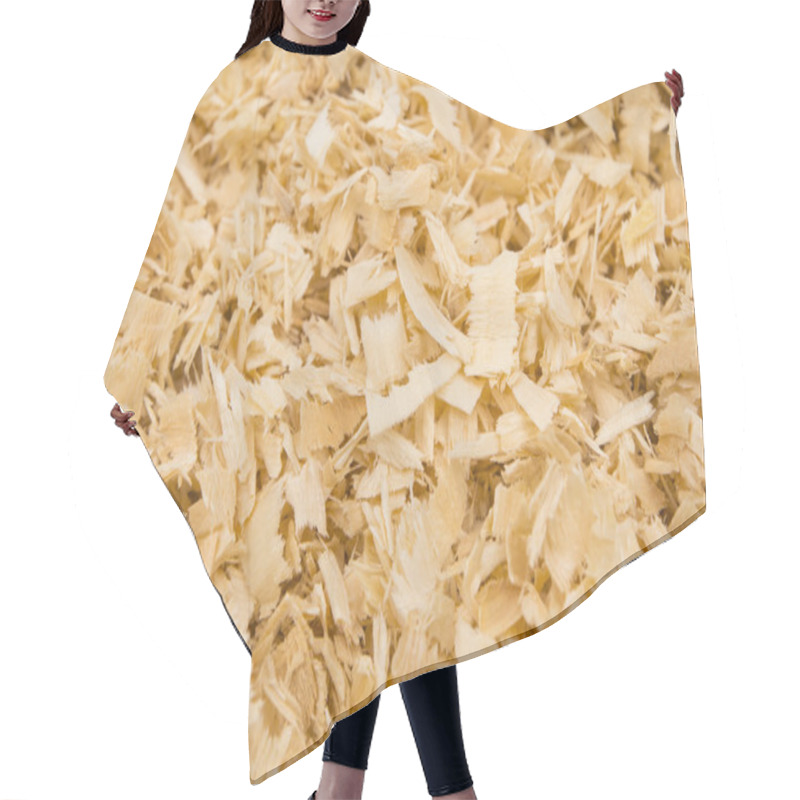 Personality  Background Of Wood Shavings Hair Cutting Cape