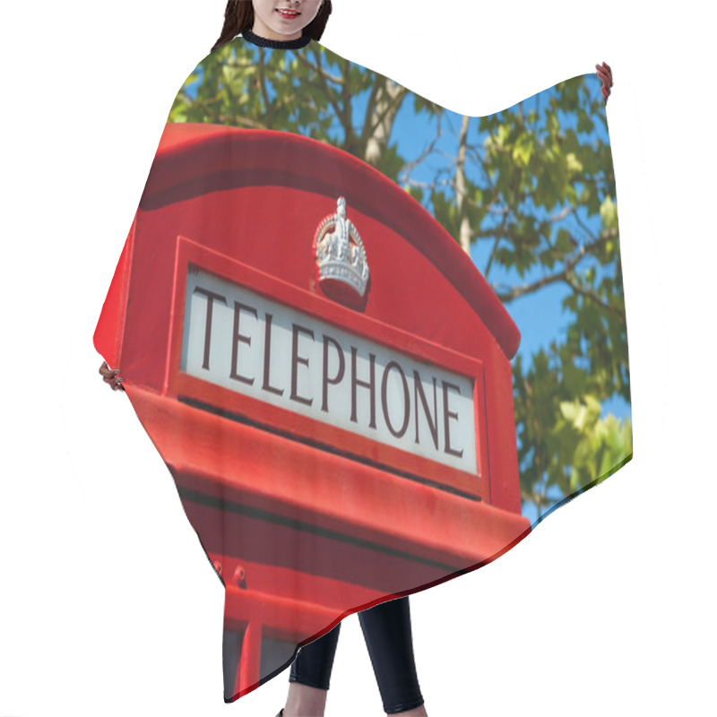 Personality  Red Telephone Box Hair Cutting Cape