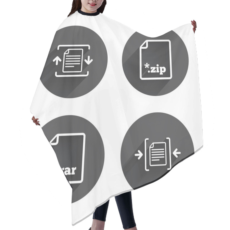 Personality  Archive File, Compressed  Document Icons Hair Cutting Cape