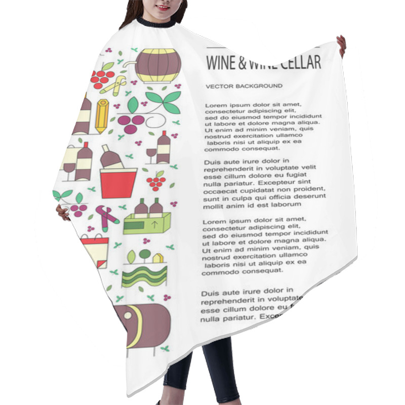 Personality  Wine Design Elements Hair Cutting Cape