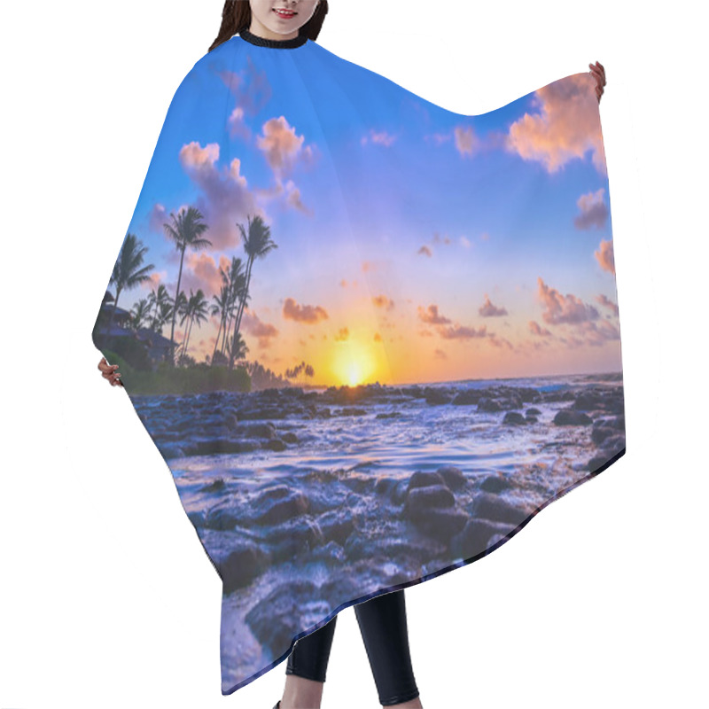 Personality  Sunrise Over The Coast Of Kauai, Hawaii, Hair Cutting Cape