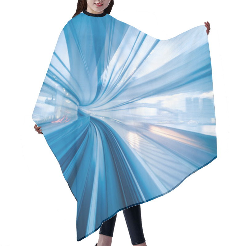 Personality   Tunnel With Motion Blur Of A City  Hair Cutting Cape