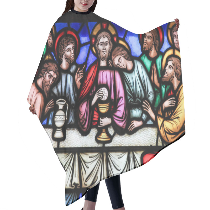 Personality  Last Supper - Stained Glass Hair Cutting Cape