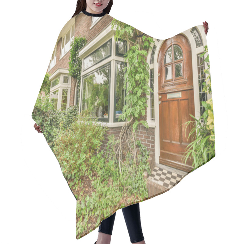 Personality  View Of Street Near Building With Beauty Of Vegetation Outside Hair Cutting Cape