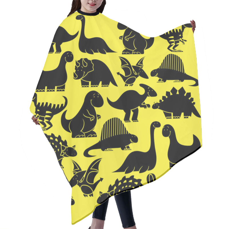 Personality  Set Of Different Cute Cartoon Dinosaurs Hair Cutting Cape