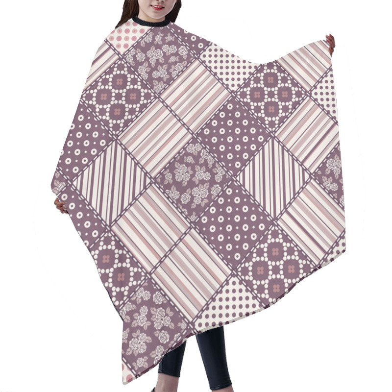 Personality  Creative Seamless Patchwork Pattern  Hair Cutting Cape