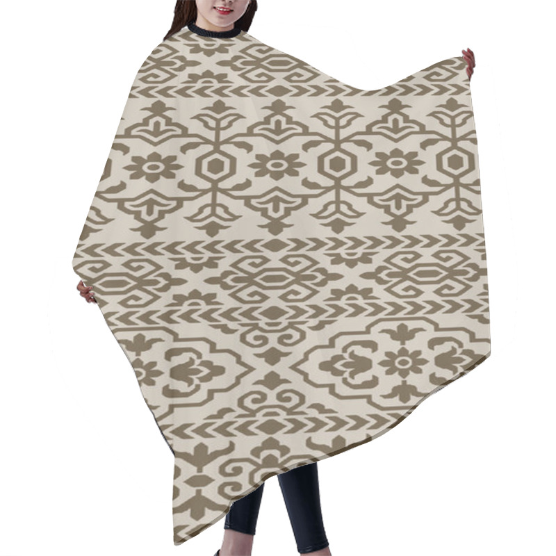 Personality  Carpet Bathmat And Rug Boho Style Ethnic Design Pattern With Distressed Woven Texture And Effect Hair Cutting Cape