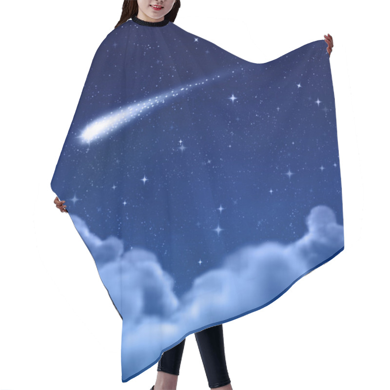 Personality  Space Or Night Sky Through Clouds Hair Cutting Cape