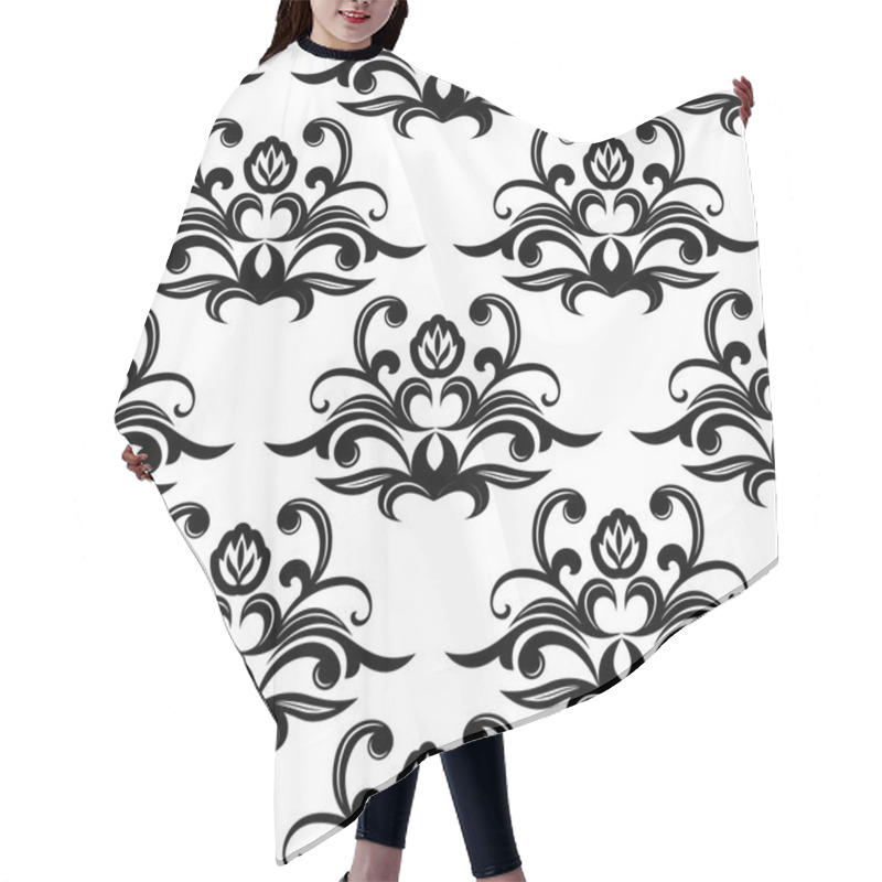 Personality  Dainty Floral Seamless Pattern Hair Cutting Cape